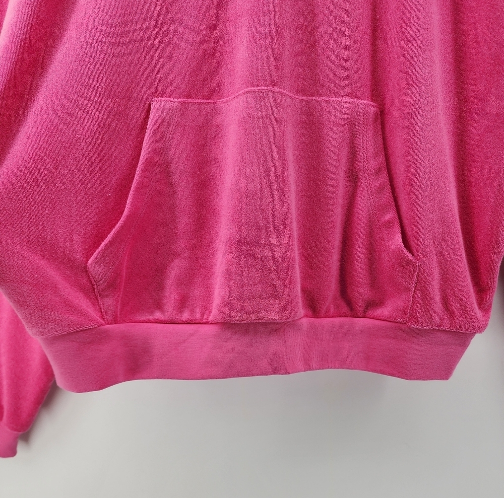 Skims Terry Lounge Pullover Hoodie Watermelon Pink Size Large New - Picture 5 of 9
